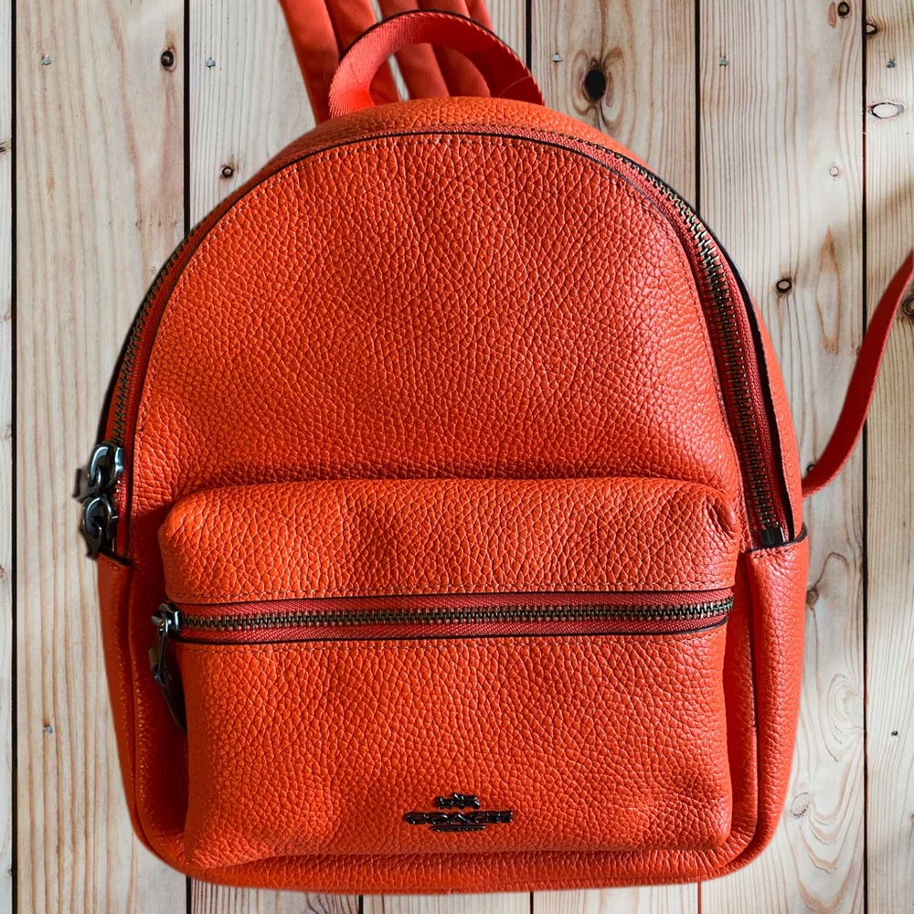 Coach Disney x Keith Haring mini backpack rare limited edition deep orange